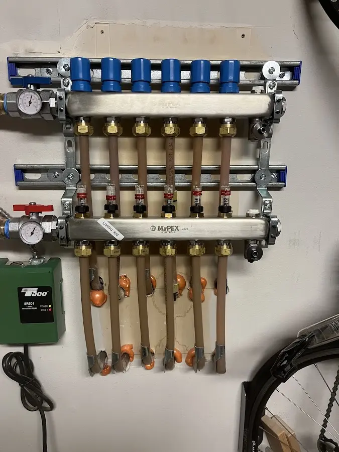 Plumber performing Gas Leak Detection at a residential property in Fairbury